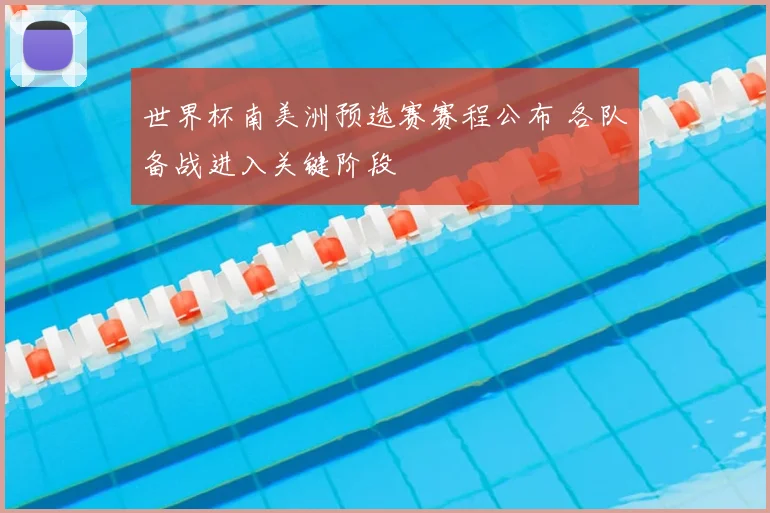 世界杯南美洲预选赛赛程公布 各队备战进入关键阶段